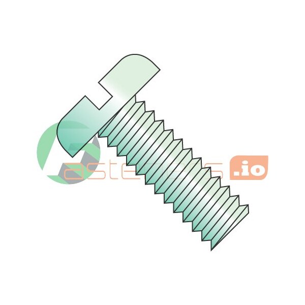 Newport Fasteners #8-32 x 1/2 in Slotted Pan Machine Screw, Zinc Plated Steel, 10000 PK 654468 - main